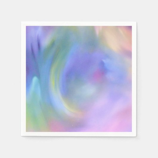 Serviette En Papier Aquarelle Pastel Rainbow - Toutes les options (Devant)