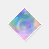 Serviette En Papier Aquarelle Pastel Rainbow - Toutes les options (Coin)