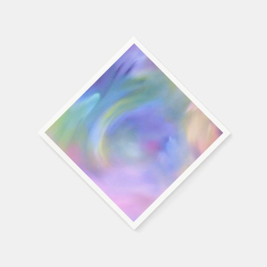 Serviette En Papier Aquarelle Pastel Rainbow - Toutes les options (Coin)