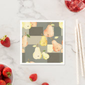 Serviette En Papier Aquarelle Patchwork Motif (En situation)