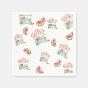 Serviette En Papier Aquarelle Pâtisserie