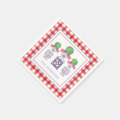 Serviette En Papier Aquarelle Patriotique American Flag Topiary (Coin)