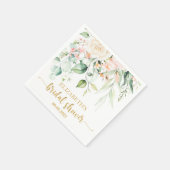 Serviette En Papier Aquarelle Peach rose Blush Fête des mariées (Coin)