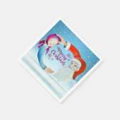 Serviette En Papier Aquarelle peinte à la main (Coin)