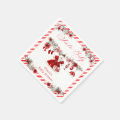 Serviette En Papier Aquarelle Père Noël Baby Christmas Girl Baby showe (Coin)