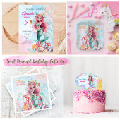 Serviette En Papier Aquarelle personnalisée Papier de la sirène