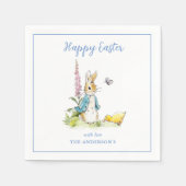 Serviette En Papier Aquarelle Peter Rabbit Joyeux Brunch de Pâques (Devant)