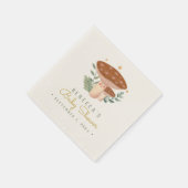 Serviette En Papier Aquarelle Petit Champignons Rouge Naples (Coin)