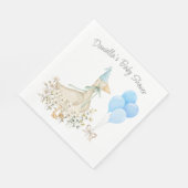 Serviette En Papier Aquarelle Petite Oie Fleur sauvage Bleu Ballons (Coin)