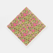 Serviette En Papier Aquarelle Poster de animal léopard (Coin)