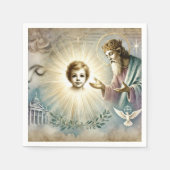 Serviette En Papier Aquarelle Prophétie biblique de Jésus Découpage (Devant)