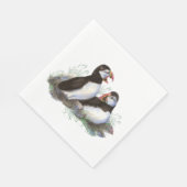 Serviette En Papier Aquarelle Puffin Océan Oiseau Famille Faune (Coin)