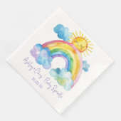 Serviette En Papier Aquarelle Rainbow Baby Sprinkle (Coin)