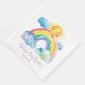 Serviette En Papier Aquarelle Rainbow Baby Sprinkle (Coin)