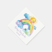 Serviette En Papier Aquarelle Rainbow Baby Sprinkle (Coin)
