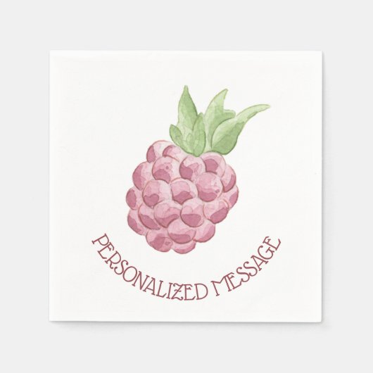 Serviette En Papier Aquarelle Raspberry (Devant)