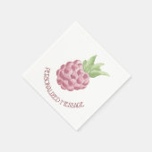 Serviette En Papier Aquarelle Raspberry (Coin)