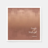 Serviette En Papier Aquarelle Réflexions Mariage Argile ID774 (Devant)