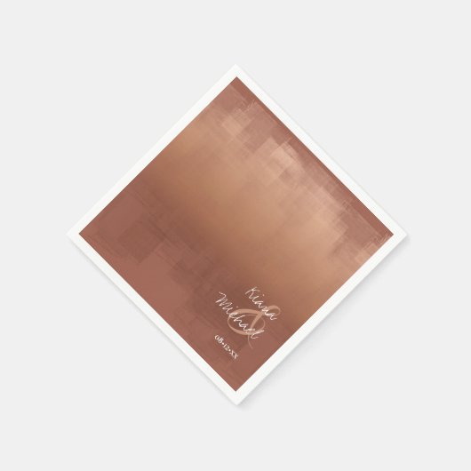 Serviette En Papier Aquarelle Réflexions Mariage Argile ID774 (Coin)