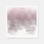 Serviette En Papier Aquarelle Réflexions Merci Mauve ID774 (Devant)