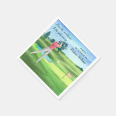 Serviette En Papier Aquarelle Retraite Golf Men Sur Le Golf (Coin)