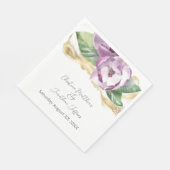 Serviette En Papier Aquarelle romantique Magnolia (Coin)
