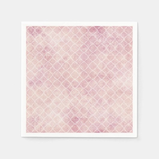 Serviette En Papier Aquarelle rose Abstrait Pastel (Devant)