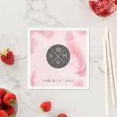 Serviette En Papier Aquarelle rose Abstraite | Serviettes (En situation)