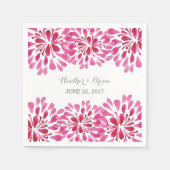 Serviette En Papier Aquarelle rose Chrysanthemum Papier serviettes (Devant)
