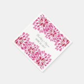 Serviette En Papier Aquarelle rose Chrysanthemum Papier serviettes (Coin)