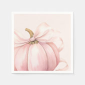 Serviette En Papier Aquarelle rose Citrouille (Devant)