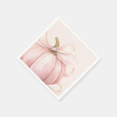 Serviette En Papier Aquarelle rose Citrouille (Coin)