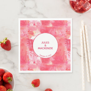 Serviette En Papier Aquarelle rose Confetti Abstraite moderne