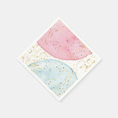 Serviette En Papier Aquarelle rose et bleu Genre Revete Party Napkin (Coin)