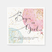 Serviette En Papier Aquarelle rose et bleu Genre Revete Party Napkin (Devant)