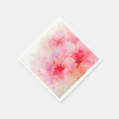 Serviette En Papier Aquarelle rose Pétale Élégance (Coin)