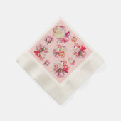 Serviette En Papier Aquarelle rose Rose Cocktail Napkins (Coin)