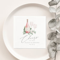 Aquarelle Rose Vin Botanique Chevaux d'amour