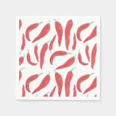 Serviette En Papier aquarelle rouge chaud (Devant)