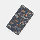 Serviette En Papier Aquarelle rustique Bois Animaux Arbres Noël (Coin)