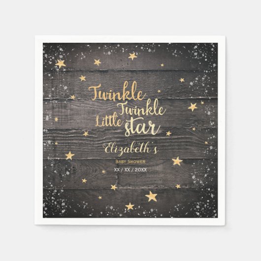 Serviette En Papier Aquarelle rustique étoilée unisex serviettes de do (Devant)