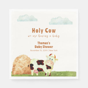 Serviette En Papier Aquarelle rustique mignonne Saint-Baby shower de l