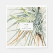 Serviette En Papier Aquarelle Rustique Neutral Boho Mariage botanique (Devant)