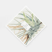 Serviette En Papier Aquarelle Rustique Neutral Boho Mariage botanique (Coin)