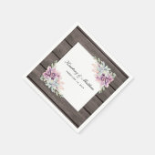 Serviette En Papier Aquarelle rustique Succulent Floral (Coin)