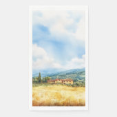 Serviette En Papier Aquarelle rustique Toscan Méditerranée Campagne (Devant)