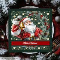 Aquarelle Santa Claus Monogram Party Napkins