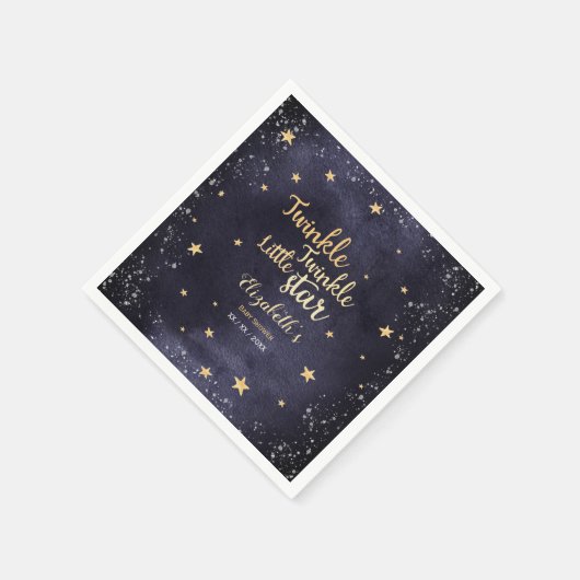 Serviette En Papier Aquarelle scintillante unisex babyshower (Coin)