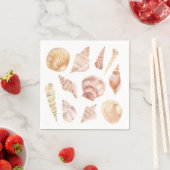 Serviette En Papier Aquarelle Sea Shell Papier Napkin (En situation)
