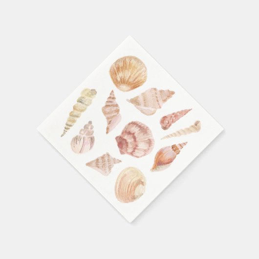 Serviette En Papier Aquarelle Sea Shell Papier Napkin (Coin)